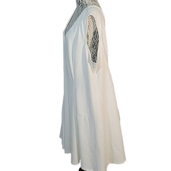 TORRID NEW White‎ Sleeveless V-Neck Textured Swing Dress Womens Size XL - Picture 5 of 7